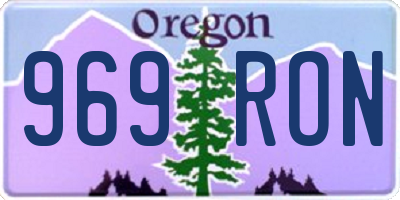 OR license plate 969RON