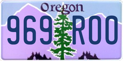 OR license plate 969ROO