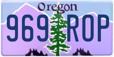 OR license plate 969ROP