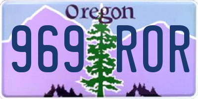 OR license plate 969ROR