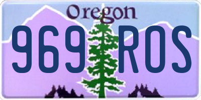 OR license plate 969ROS