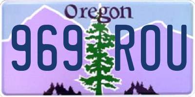 OR license plate 969ROU