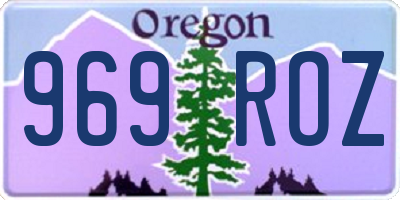 OR license plate 969ROZ