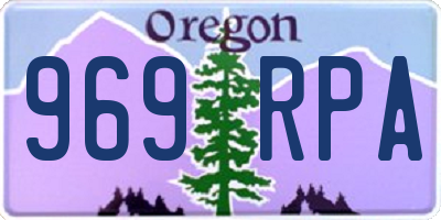OR license plate 969RPA