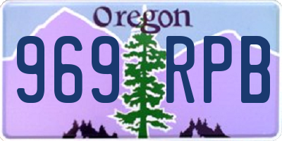OR license plate 969RPB