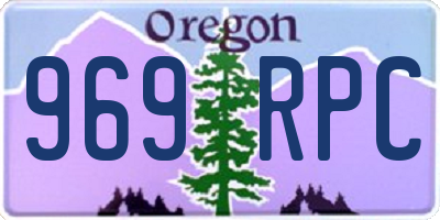 OR license plate 969RPC