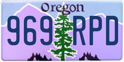 OR license plate 969RPD
