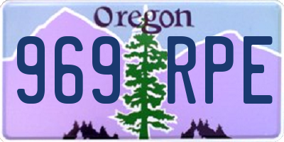 OR license plate 969RPE