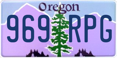 OR license plate 969RPG
