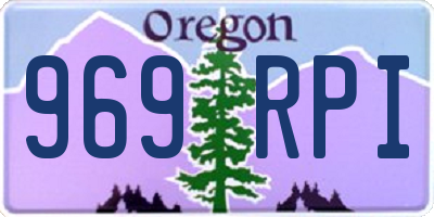 OR license plate 969RPI