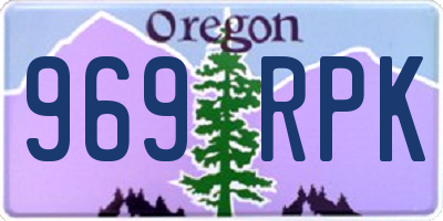 OR license plate 969RPK