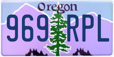 OR license plate 969RPL
