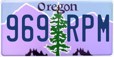 OR license plate 969RPM