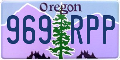 OR license plate 969RPP