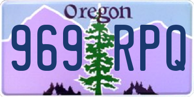 OR license plate 969RPQ