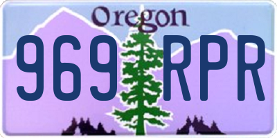 OR license plate 969RPR