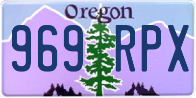 OR license plate 969RPX