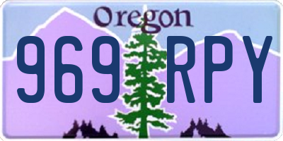 OR license plate 969RPY