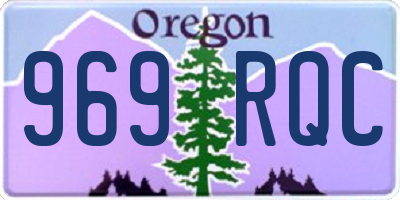 OR license plate 969RQC