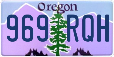 OR license plate 969RQH