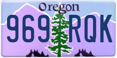 OR license plate 969RQK