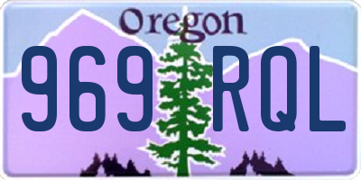 OR license plate 969RQL