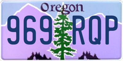 OR license plate 969RQP
