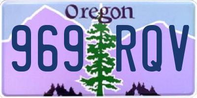 OR license plate 969RQV