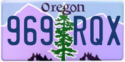 OR license plate 969RQX