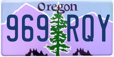 OR license plate 969RQY