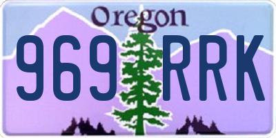 OR license plate 969RRK