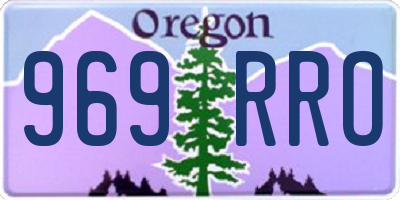 OR license plate 969RRO