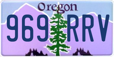 OR license plate 969RRV