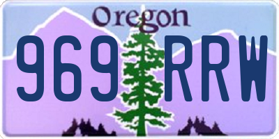 OR license plate 969RRW