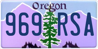 OR license plate 969RSA