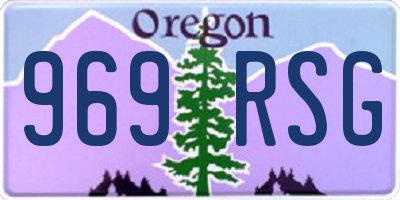 OR license plate 969RSG