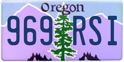 OR license plate 969RSI