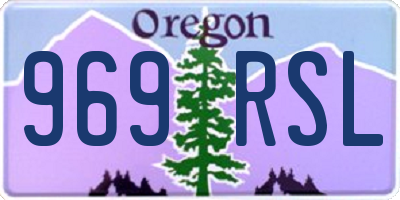 OR license plate 969RSL
