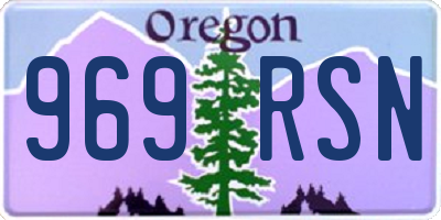 OR license plate 969RSN