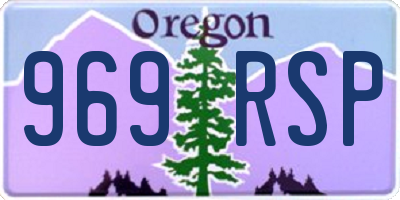 OR license plate 969RSP