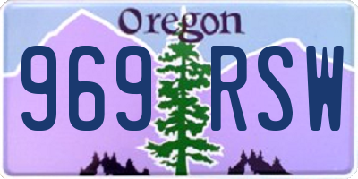 OR license plate 969RSW