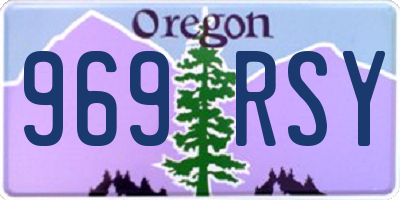 OR license plate 969RSY