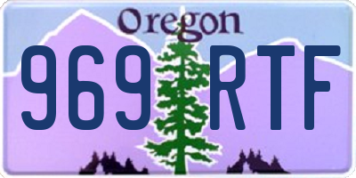 OR license plate 969RTF