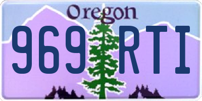 OR license plate 969RTI