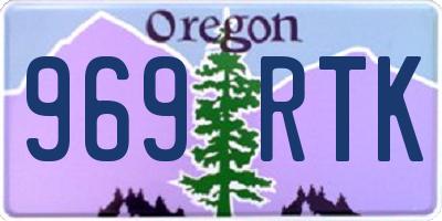 OR license plate 969RTK