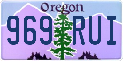 OR license plate 969RUI