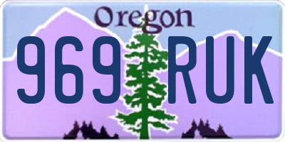 OR license plate 969RUK