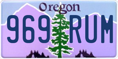 OR license plate 969RUM