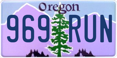 OR license plate 969RUN