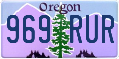 OR license plate 969RUR